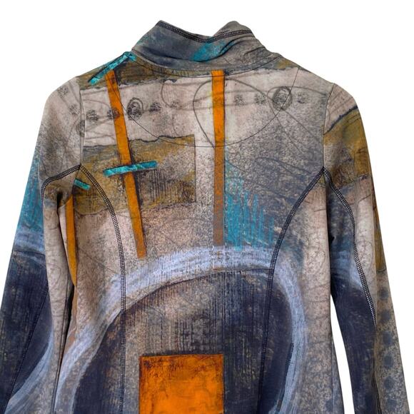 SIMPLY ART by DOLCEZZA Abstract Button Down Jacket, Size Small - Picture 7 of 11